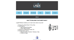 Desktop Screenshot of largeprintmusic.com